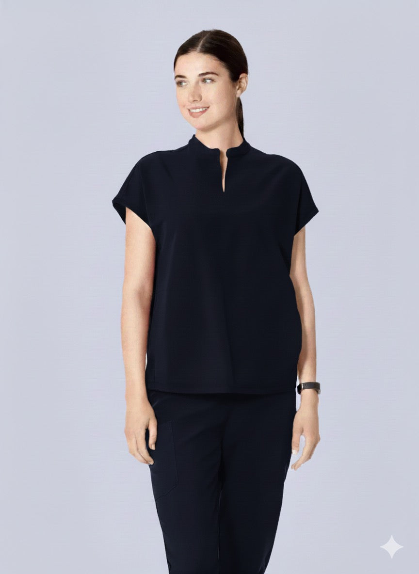 Mandarin Dolman Top Midnight Navy