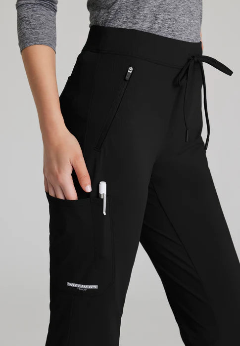 High Waisted Wide Leg Black skechers