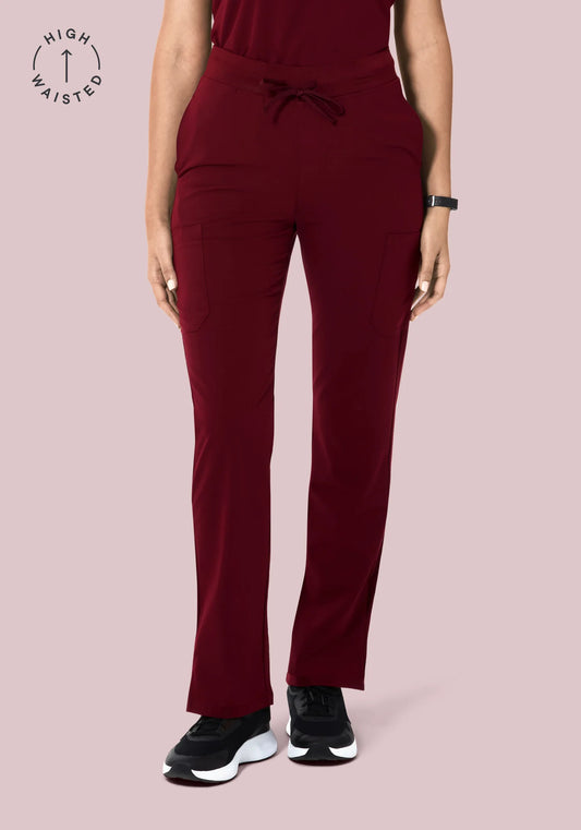 High Waisted Cargos Wine